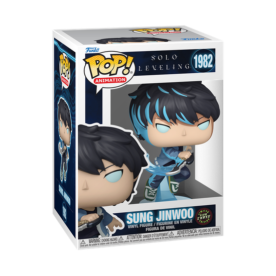 Фигурка Funko POP! Animation Solo Leveling Sung Jinwoo (GW) Chase (1982) — коробка Chase