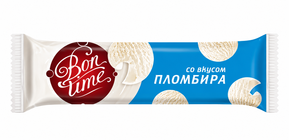 Шоколадный Батончик Бон-Тайм со вкусом пломбира, 30 шт по 20 г