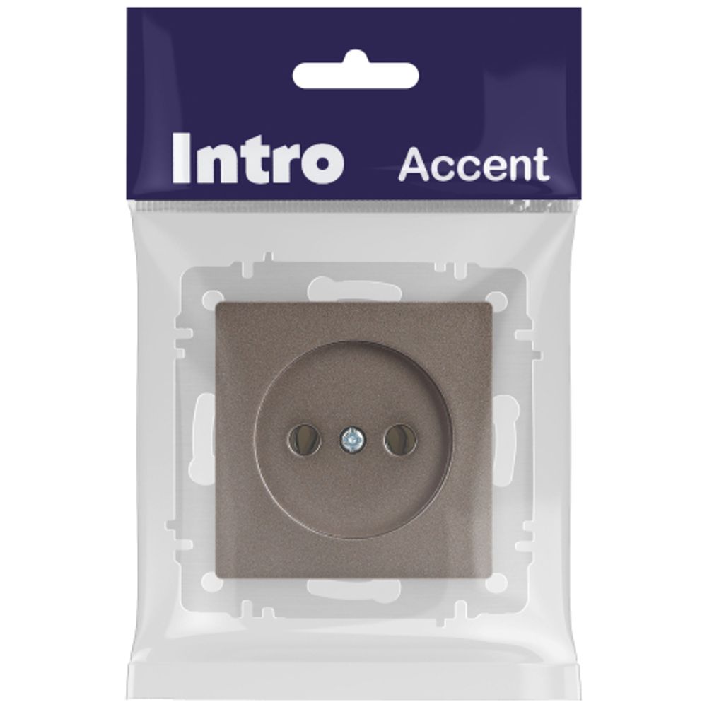 Розетка Intro Accent 6-201-08 2P 16А-250В IP20 СУ AL/CU бронза | Intro