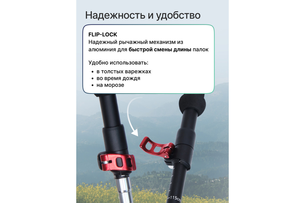 Палки для треккинга RoadLike Compact