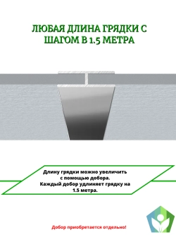 Грядка из шифера высота 300мм толщина 8мм