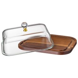 БЛЮДО ДЛЯ СЕРВИРОВКИ LEFARD "CRYSTAL" С КРЫШКОЙ 21,5*16,5*10 СМ
