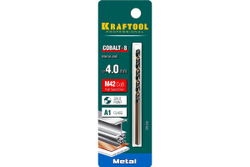 Сверло по металлу COBALT HSS-Co 8% сталь М42 (4х75 мм) Kraftool 29656-4