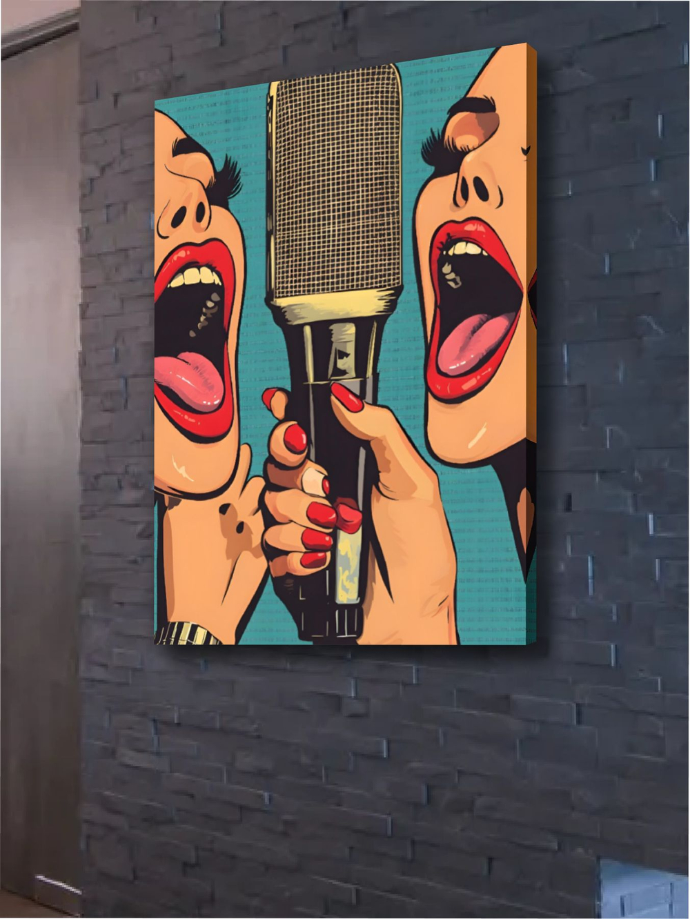 Картина Розовый рок-н-ролл модульная 50x70см 1шт.