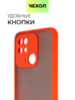 Чехол BROSCORP для Xiaomi Redmi 10C оптом (арт. XM-R10C-ST-TPU-RED-BLACK)