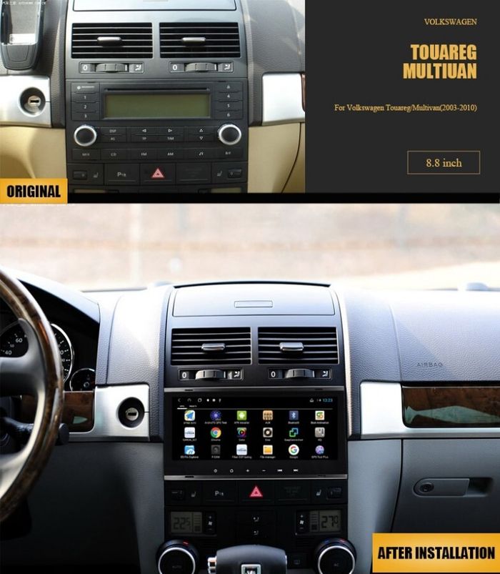 Магнитола для Volkswagen Touareg 2002-2010, Multivan T5 2003-2015 - Kuberg MKD-V880-S10 Android 12, Быстрая, CarPlay, SIM-слот