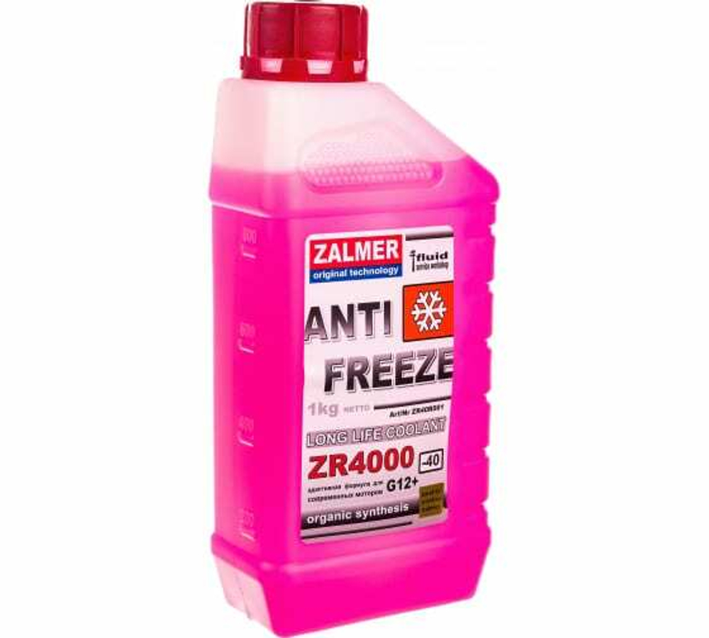 Антифриз ZALMER ZR4000 LLC G12+ (красный) 1кг