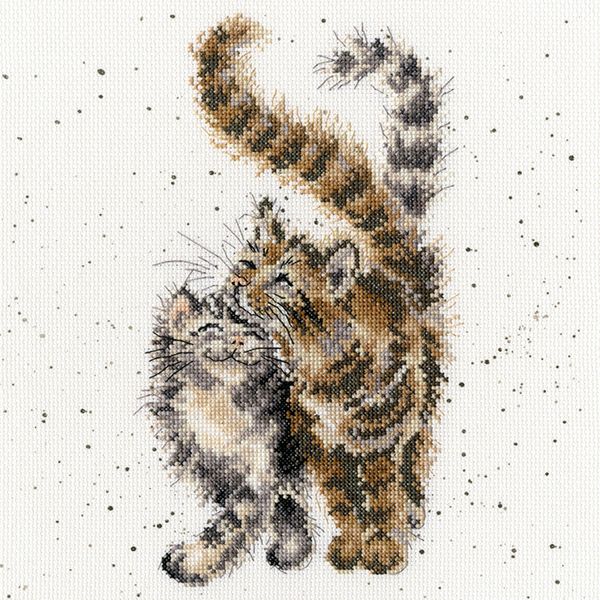 Набор для вышивания нитками Bothy Threads, Feline Good (Кошачьи нежности), 26х26 см
