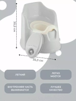 Горшок со спинкой с крышкой Lalababy Protect Me серое пёрышко (6 шт) LA104211024