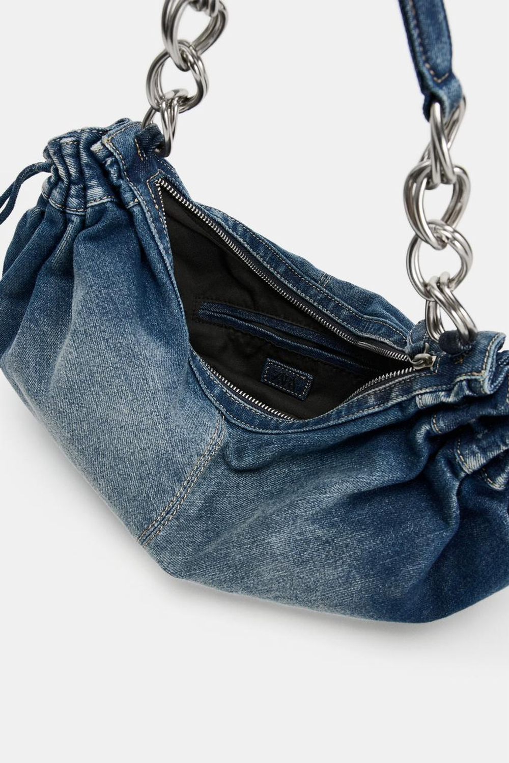 ZARA ДЖИНСОВАЯ СУМКА, ДЖИНСОВЫЙ СИНИЙ