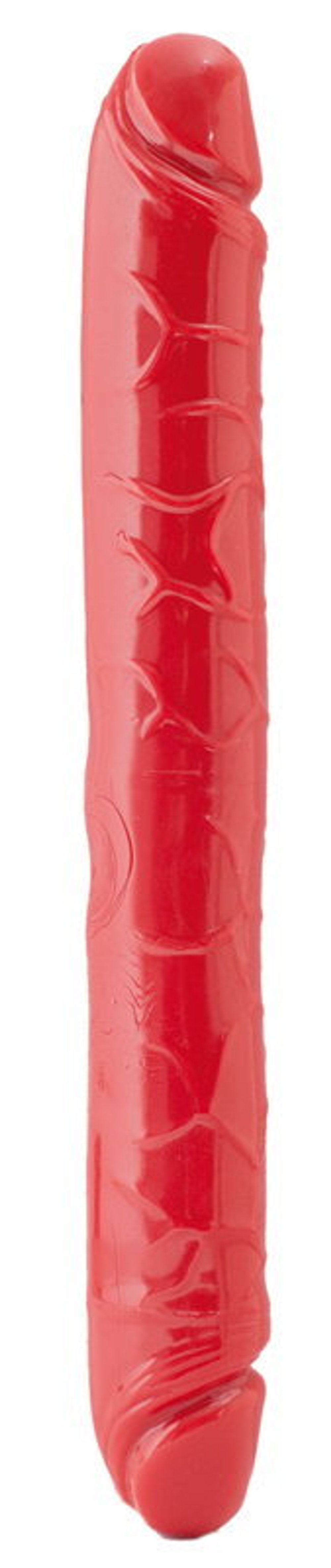 Двусторонний фаллоимитатор Black&Red by TOYFA, ПВХ, красный, 31 см