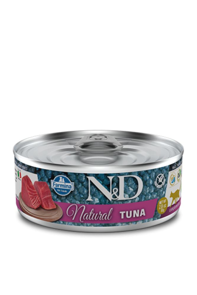 Консервы Farmina N&D Cat Natural тунец для кошек 70 г Консервы Farmina N&D Cat Natural тунец для кошек 70 г
