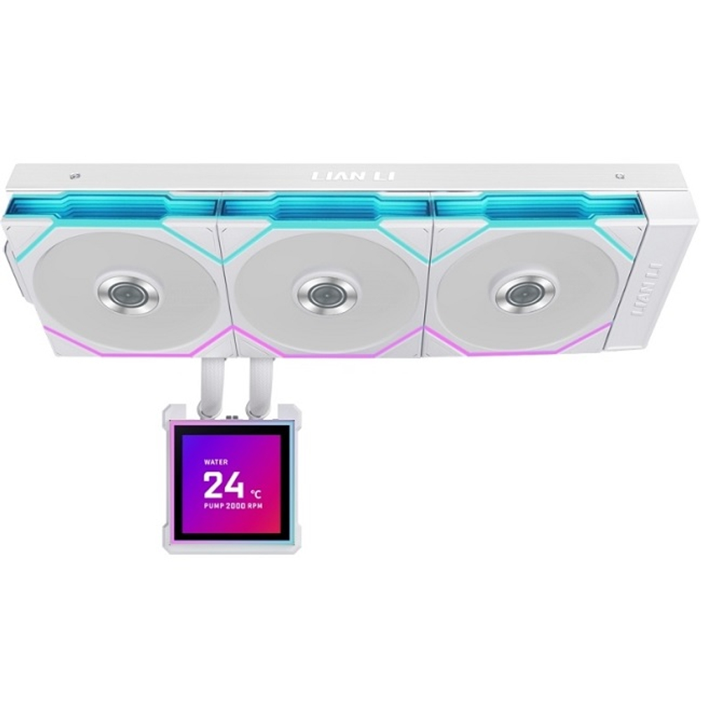 Система водяного охлаждения Lian Li HydroShift II LCD-S 360TL ARGB, белый (GHS2LCDS36TW), (G89.GHS2LCDS36TW.R0)