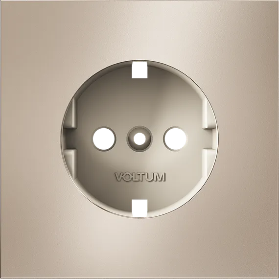 Накладка для розетки с заземлением Voltum S70 Платина VLSM000610