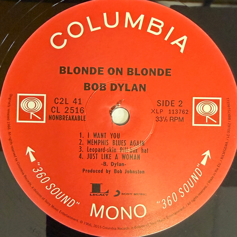 Bob Dylan ‎– Blonde On Blonde 2LP (Европа 2015г.)