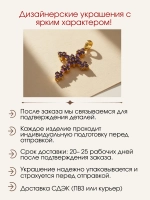 Подвеска крест с лабораторными аметистами, серебро, родий