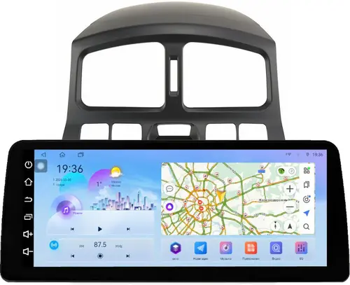 Магнитола для Hyundai Santa Fe 1 2000-2013 - FarCar S500-TS18 монитор 12.3" 2K QLED на Android 14, Быстрая, CarPlay, 4G SIM-слот