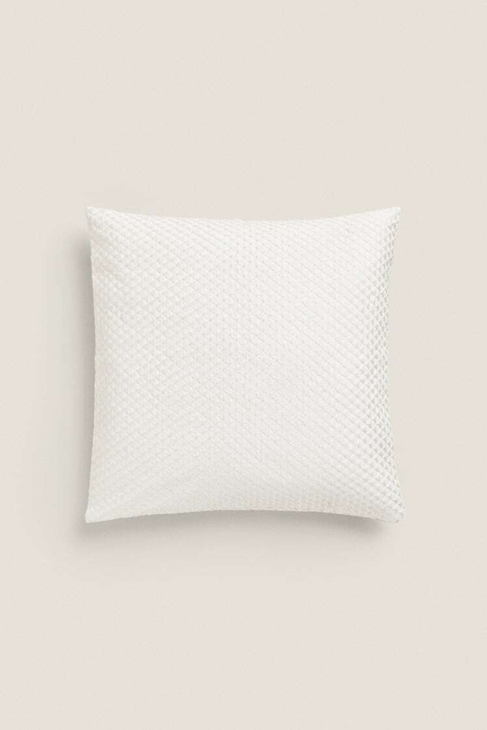 ZARA HOME ЧЕХОЛ ДЛЯ ДЕКОРАТИВНОЙ ПОДУШКИ С ВЫШИВКОЙ, КРЕМОВЫЙ