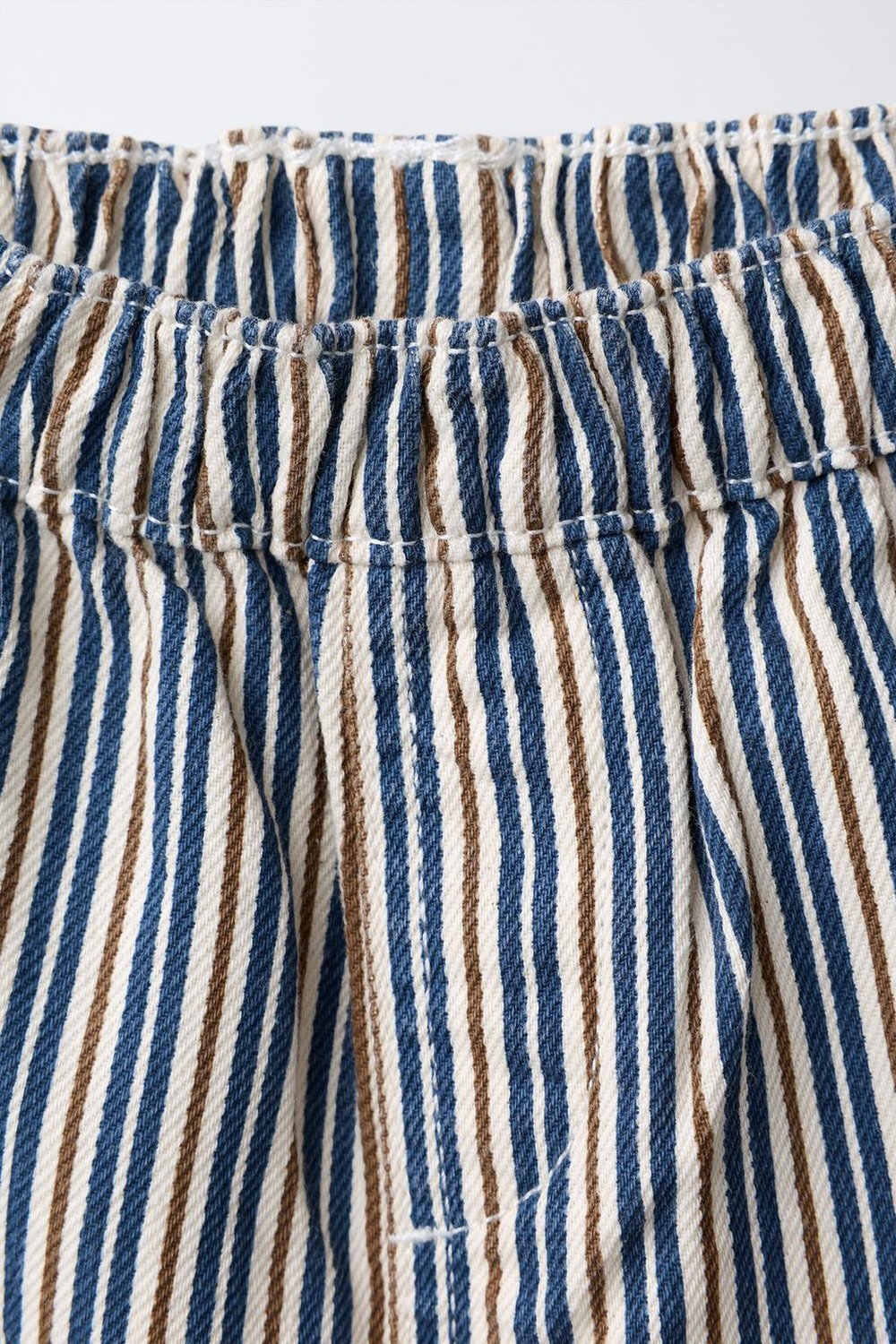 ZARA БРЮКИ ИЗ ТВИЛА В ПОЛОСКУ, СИНИЙ/ИНДИГО