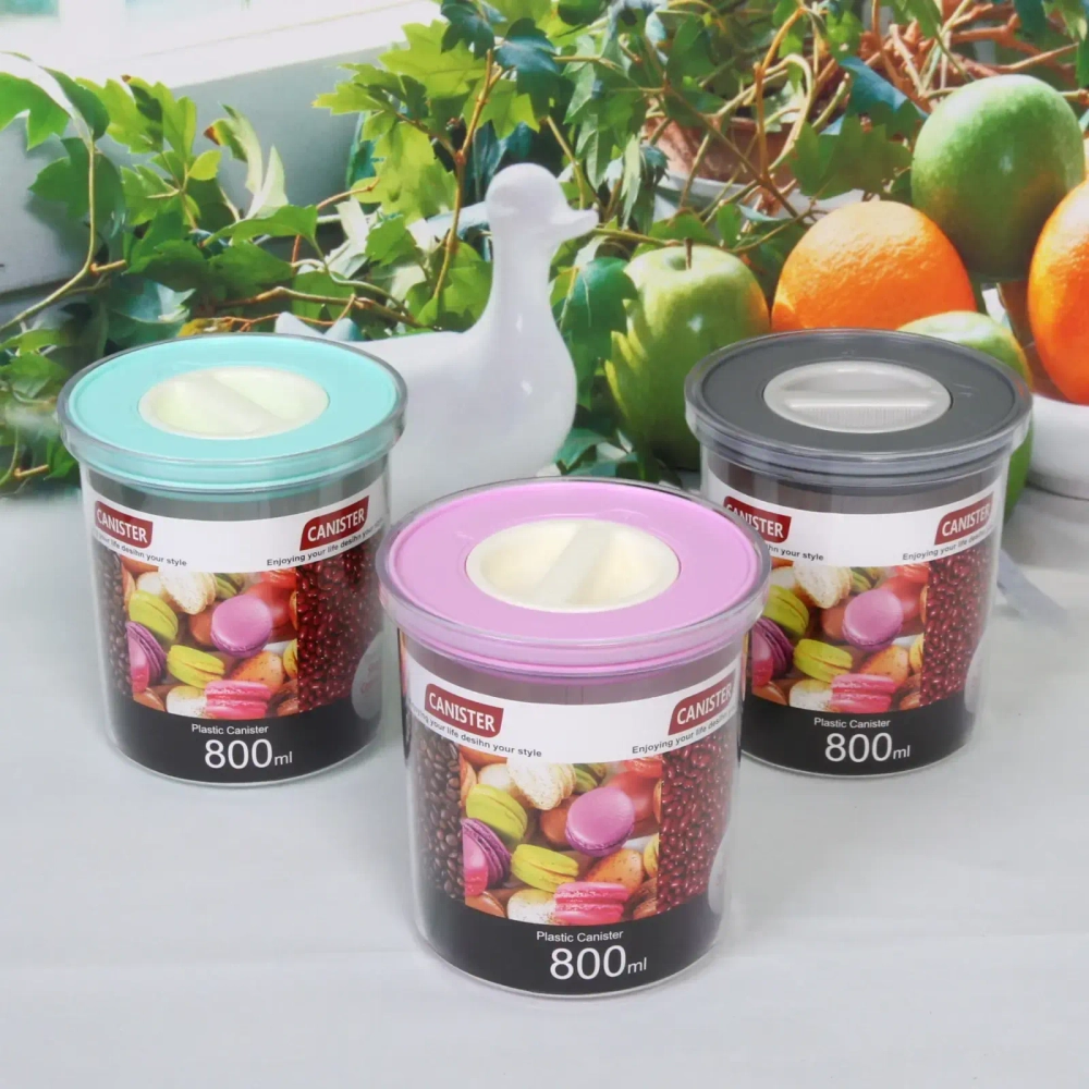 Банка для продуктов пластиковая 800мл «Premium» 11*13см