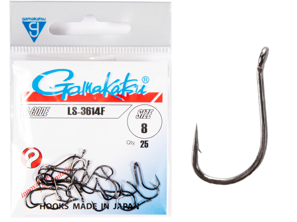 Крючки Gamakatsu LS-3614F HOOKS BRONZE разм. 08 25шт.