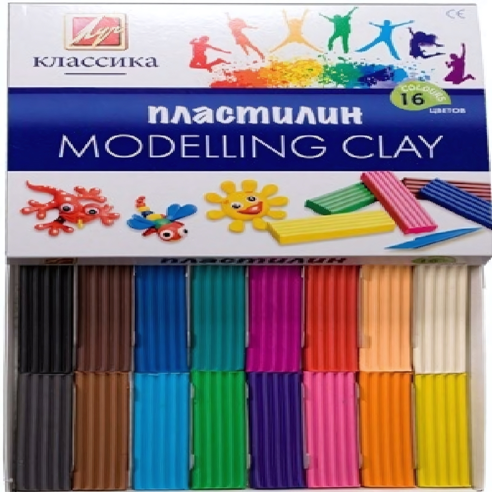 Пластилин 16цв. стек "Классика" (Луч)