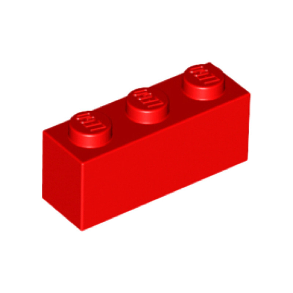Lego 50шт Кирпич 1х3 (красный) 3622 / 362221