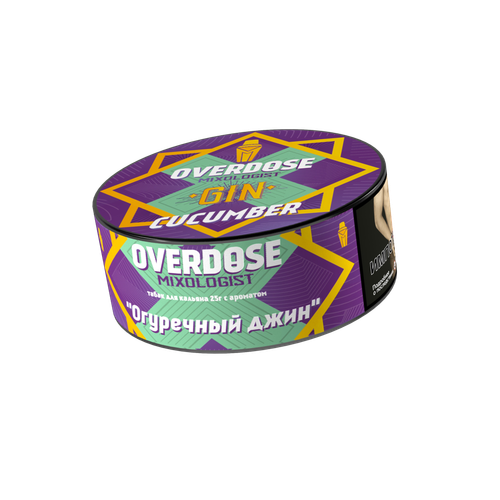 М. Табак для кальяна Overdose Огуречный джин, 25 гр.