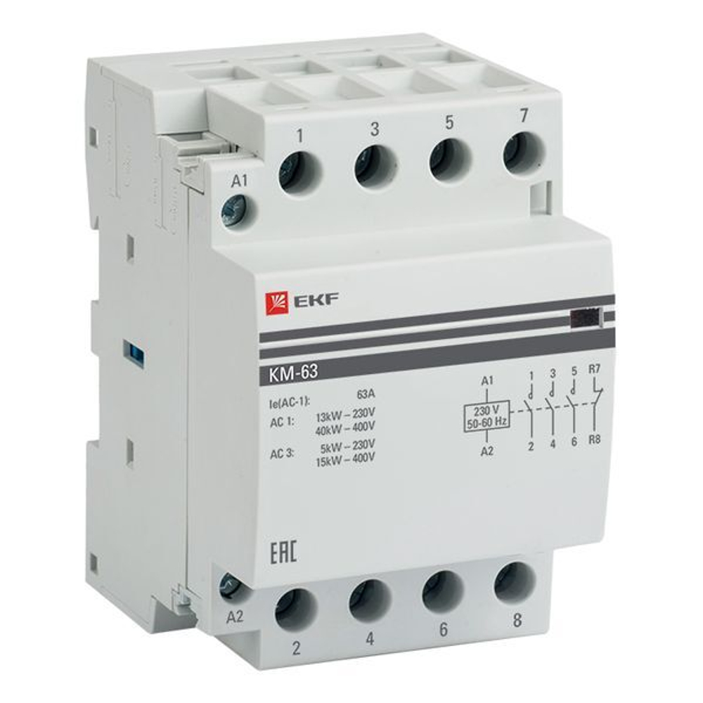 Контактор модульный КМ 63А 3NО+NC (3 мод,) EKF PROxima