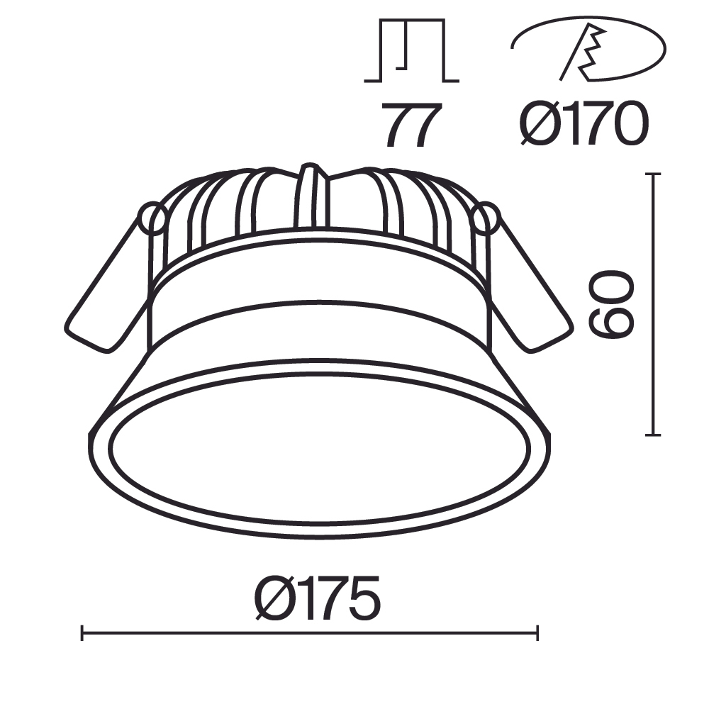 Встраиваемый светильник Technical DL055-24W3-4-6K-W