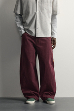 БРЮКИ BALLOON FIT В ТОНКУЮ ПОЛОСКУ — ZARA