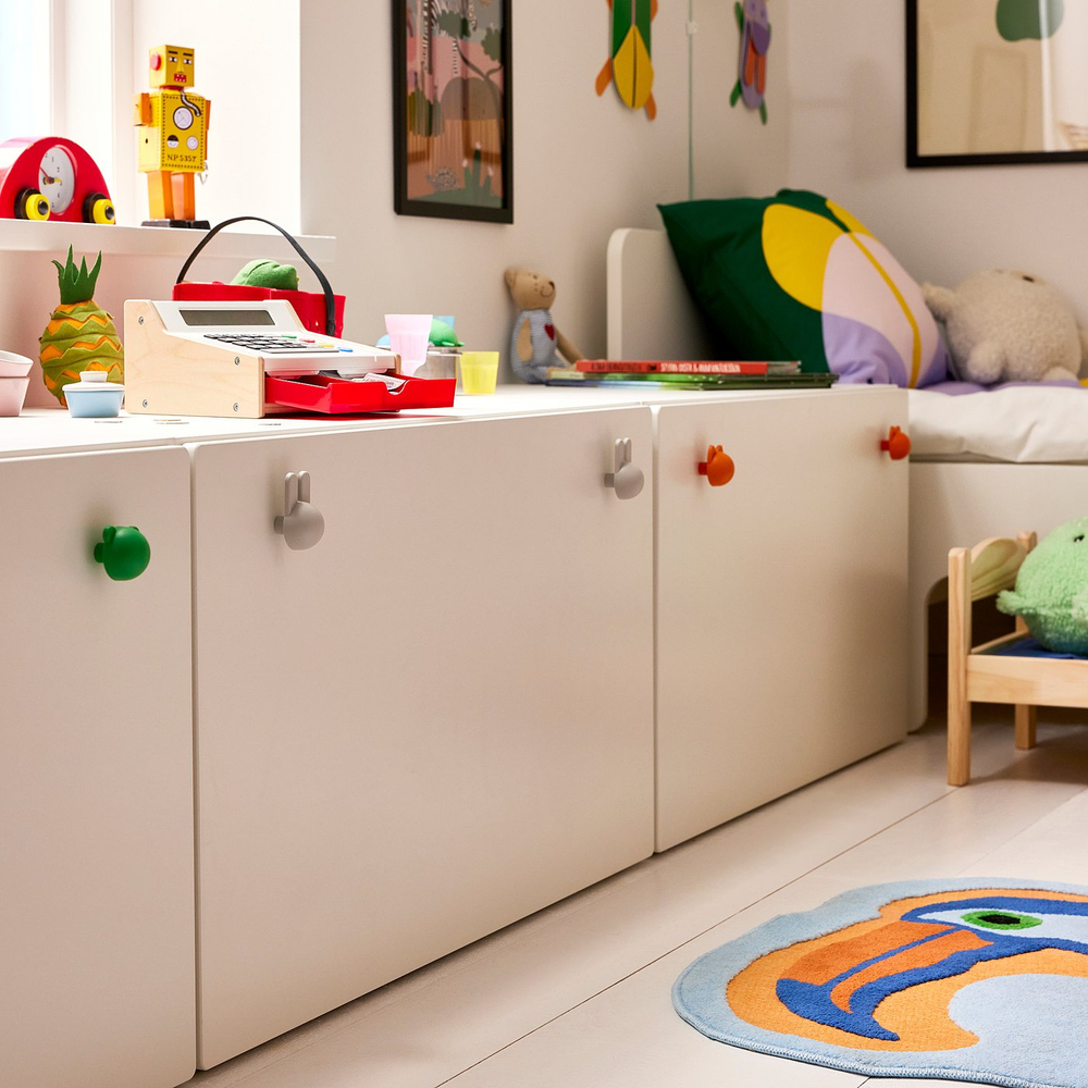 IKEA GREJSIMOJS  (ИКЕА ГРЕЙСИМОЙС)  -  Ручка-кнопка - светло-серая/кролик, 38 мм