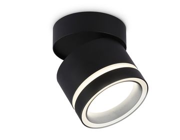Накладной поворотный точечный светильник 1*GX53 TA1445 BK/FR чёрный/белый матовый Techno Spot Move Ambrella