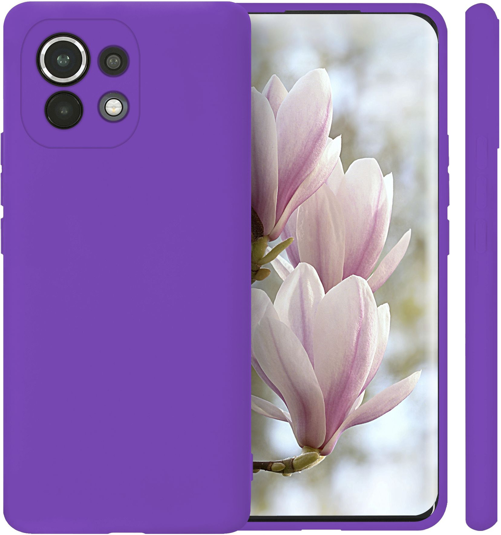 Мягкий Soft Touch чехол из силикона для XIAOMI MI 11 с бархатной подкладкой