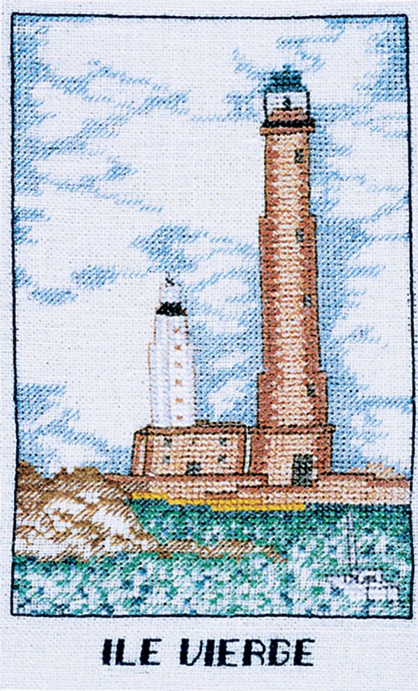 Набор для вышивания нитками Le Bonheur des Dames, Phare Ile Vierge” (Маяк Иль Вьерж), 10,5х17,5 см