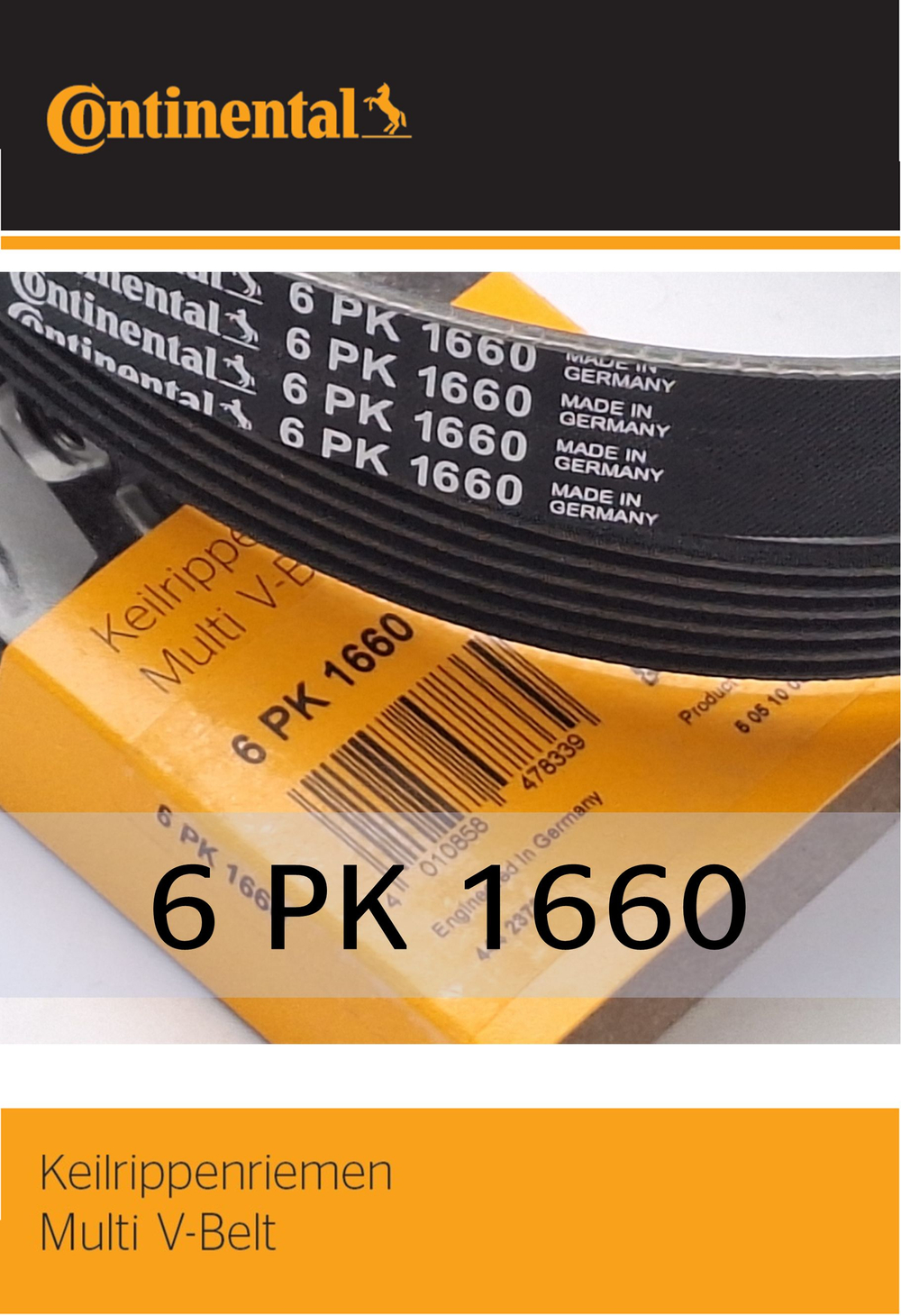 Ремень генератора Continental 6PK1660
