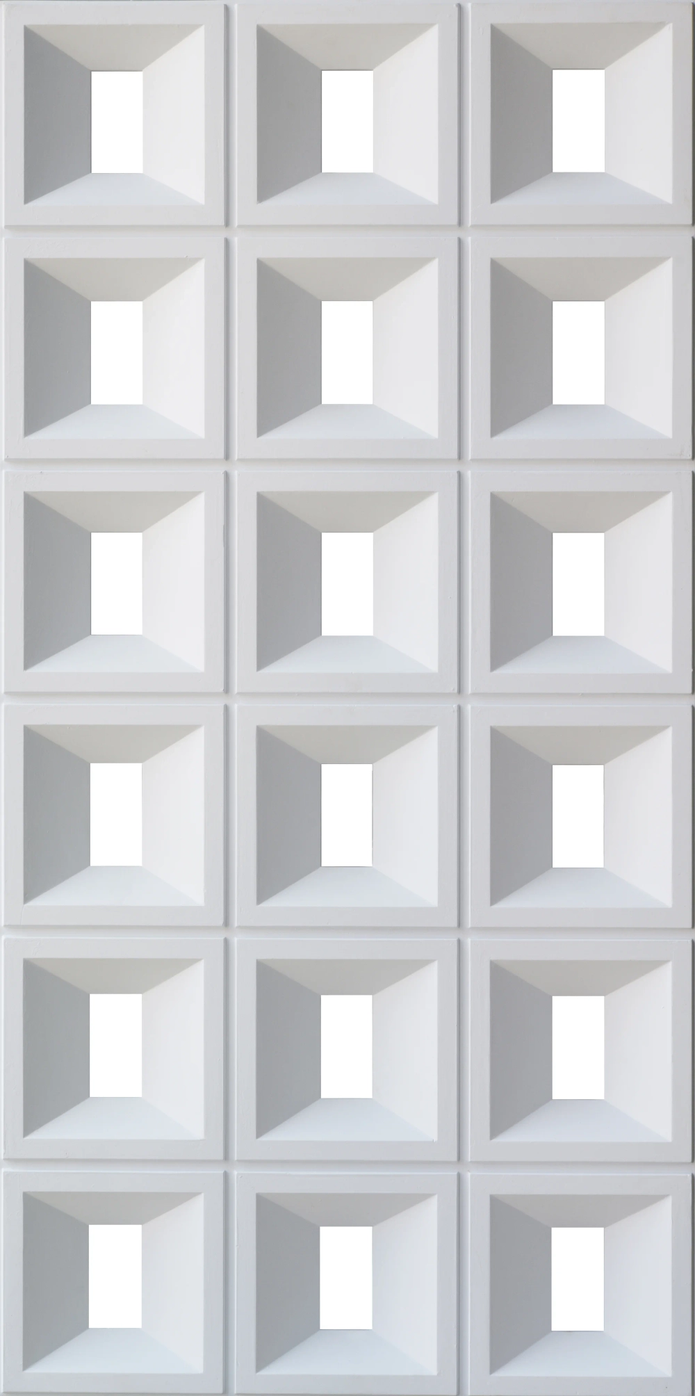 Объемная полиуретановая панель, прямоугольник, Белый / PU BLOCK PANEL (под покраску) Прямоугольные 1-White 1200х600х38 мм