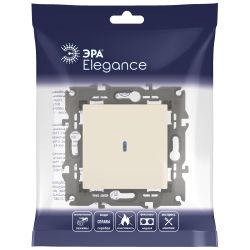 Выключатель ЭРА Elegance 14-1102-02 с подсветкой 10АХ-250В IP20 слоновая кость | Эра Elegance