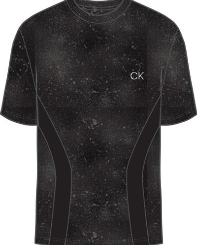 Мужская теннисная футболка Calvin Klein WO SS T-shirt - black