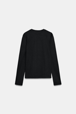 ФУТБОЛКА INTERLOCK С ДЛИННЫМИ РУКАВАМИ — ZARA
