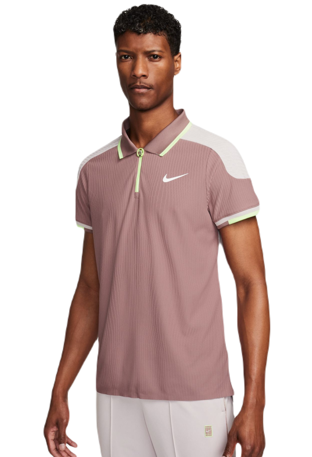 Мужское теннисное поло Nike Court Slam Dri-Fit ADV Tennis Polo - smokey mauve/platinum violet/white