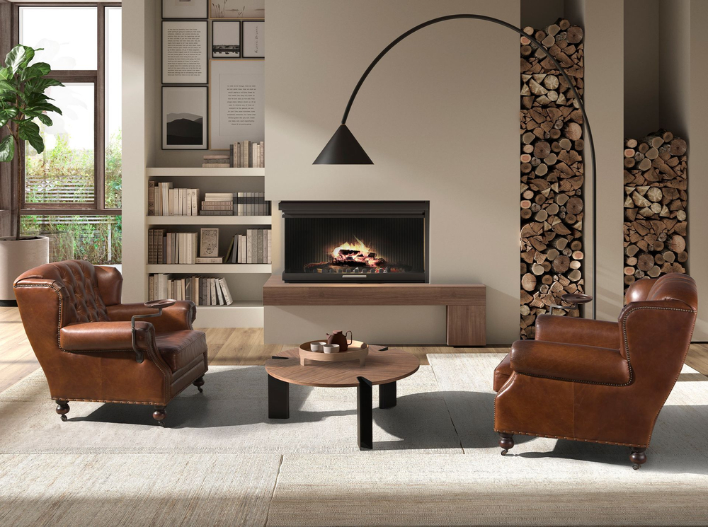 Кресло Angel Cerda Chester 5156 из коньячно-коричневой кожи