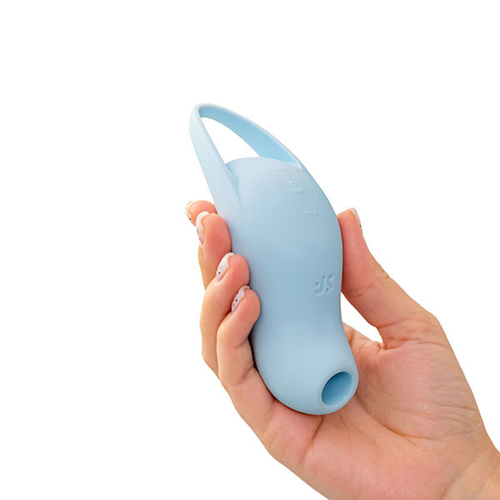 Голубой вакуум-волновой стимулятор клитора с вибрацией 13,9см Satisfyer Pocket Pro 1