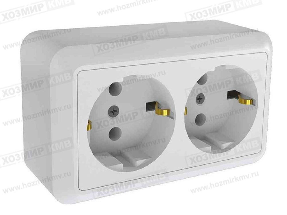 (SBE-03w-16-S2-Z-c) ЮПИТЕР розетка 2м С заземлением 16А