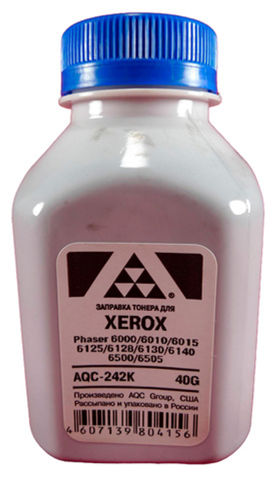 Тонер XEROX Phaser 6000/6010/6015/6125/6128/6130/6140/6500/6505 Black (40гр) (AQC-США)