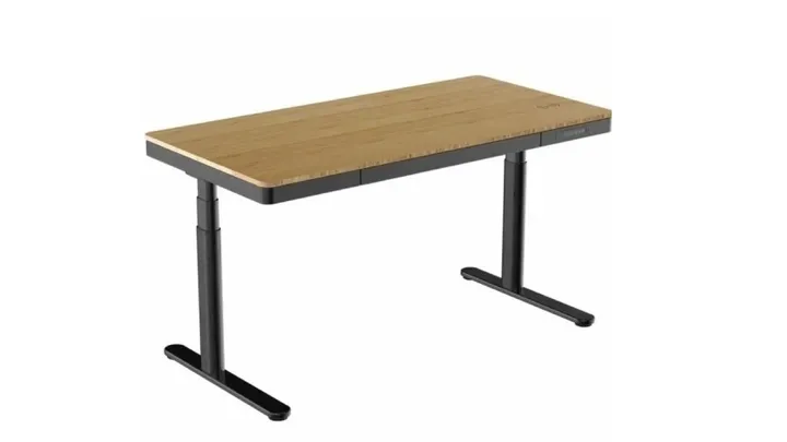 Компьютерный стол с электроприводом, QI-зарядкой и USB-портами FoxGear Dark Wood