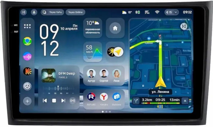 Магнитола для Volvo XC90 2002-2014 (рамка вниз) - Teyes CC4-PRO монитор 10.36" 2K QLED на Android 13, Быстрейшая, Snapdragon 778G, ИИ, CarPlay, DSP, 4G SIM-слот