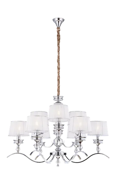 Люстра подвесная NewRgy 8646/6+3CR CHROME, 9×40 Вт, хромированная