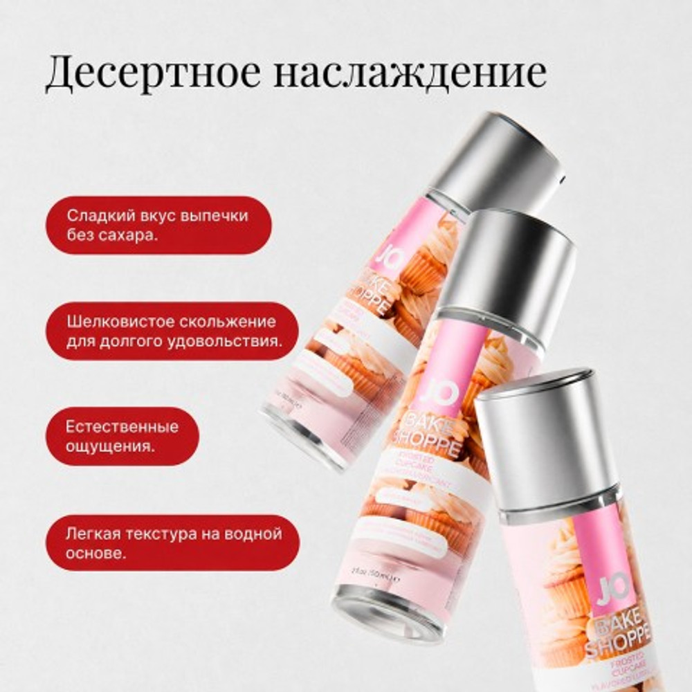 Вкусовой лубрикант JO BAKE SHOPPE, кекс с глазурью, 60 мл