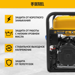 Генератор бензиновый PS-95EA-PRO, 9,5 кВт, 230 В, 40 л, разъем ATS, эл.старт Denzel